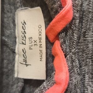 Free Kisses Pink and Gray Sweater with Soft Comfort